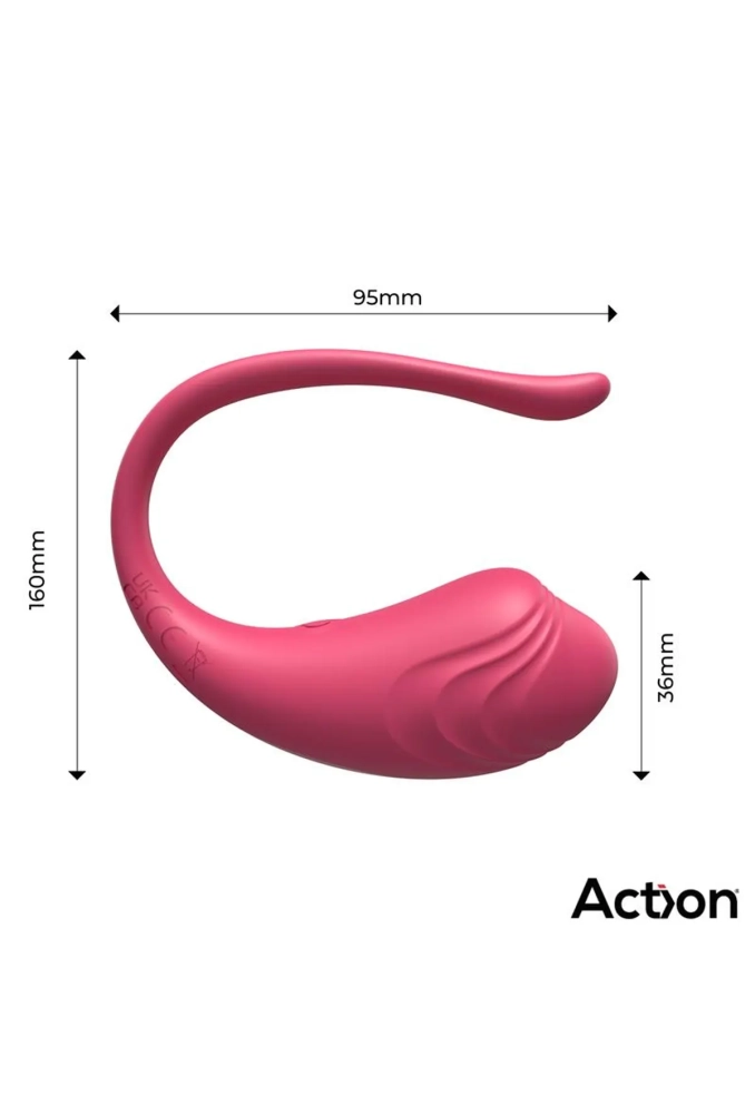 Action Luvia Pink - jajko dopochwowe z wibracjami sterowane pilotem 8.webp