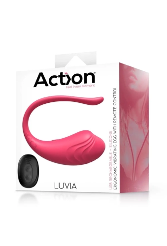 Action Luvia Pink - jajko dopochwowe z wibracjami sterowane pilotem