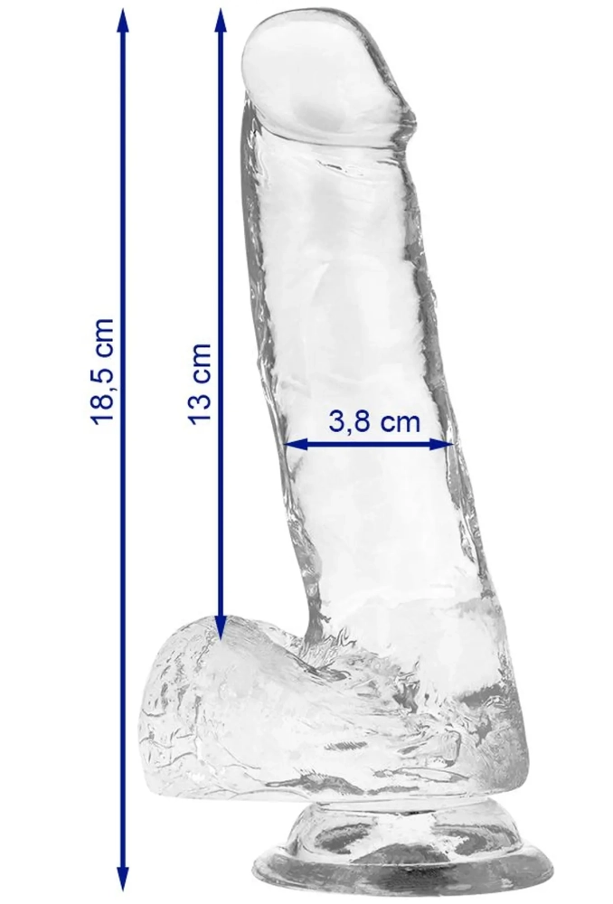 X Ray Clear Cock 18.5 cm- przezroczyste silikonowe dildo 4.webp
