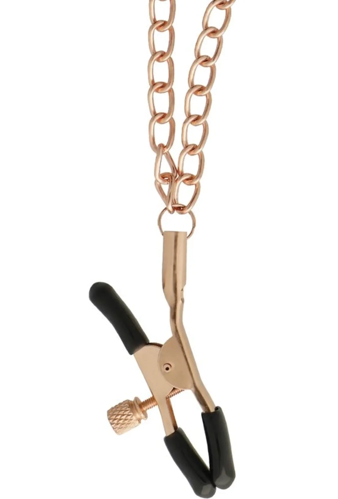 Begme Black Edition Premium Nipple Clamps - klipsy na sutki z łańcuszkiem 2.webp
