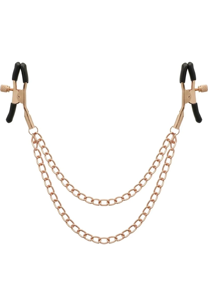 Begme Black Edition Premium Nipple Clamps - klipsy na sutki z łańcuszkiem.webp