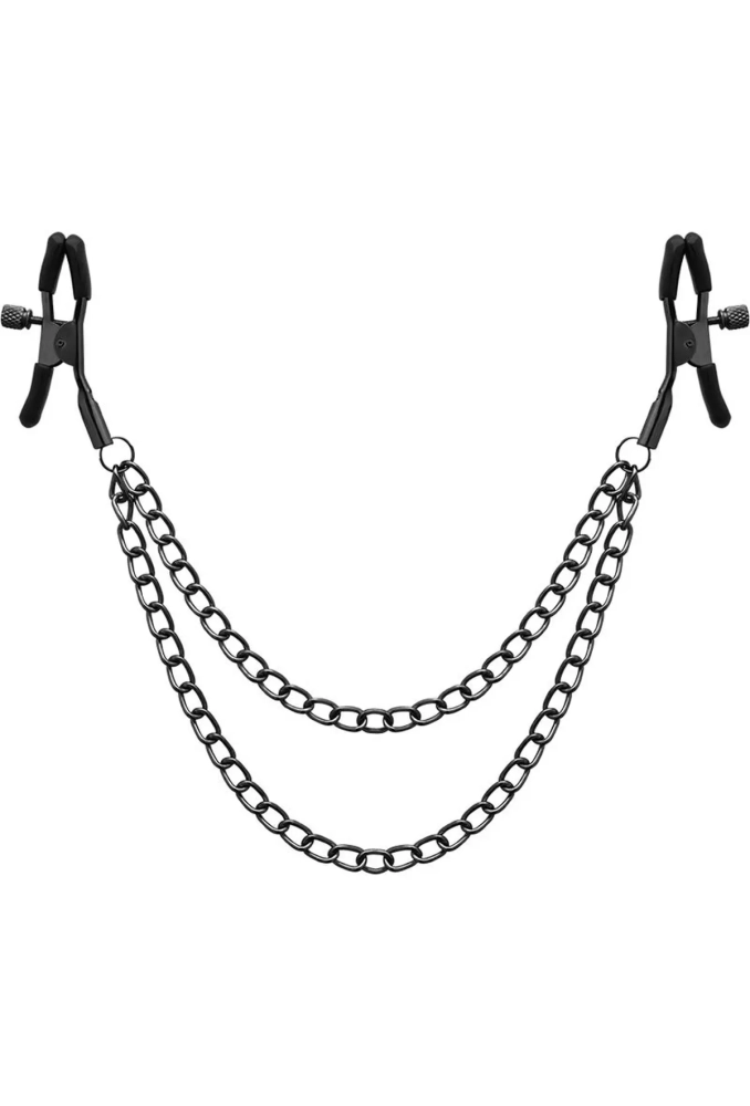 Begme Black Edition Premium Nipple Clamps - klipsy na sutki z łańcuszkiem 4.webp