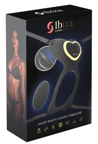 Ibiza Heart Panty Couple Vibrator - wibrator dla par