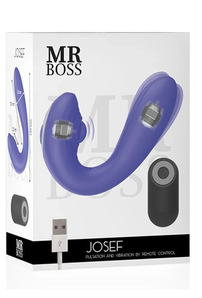 Mr Boss Josef - wibrator ze stymulatorem łechtaczki 6.webp