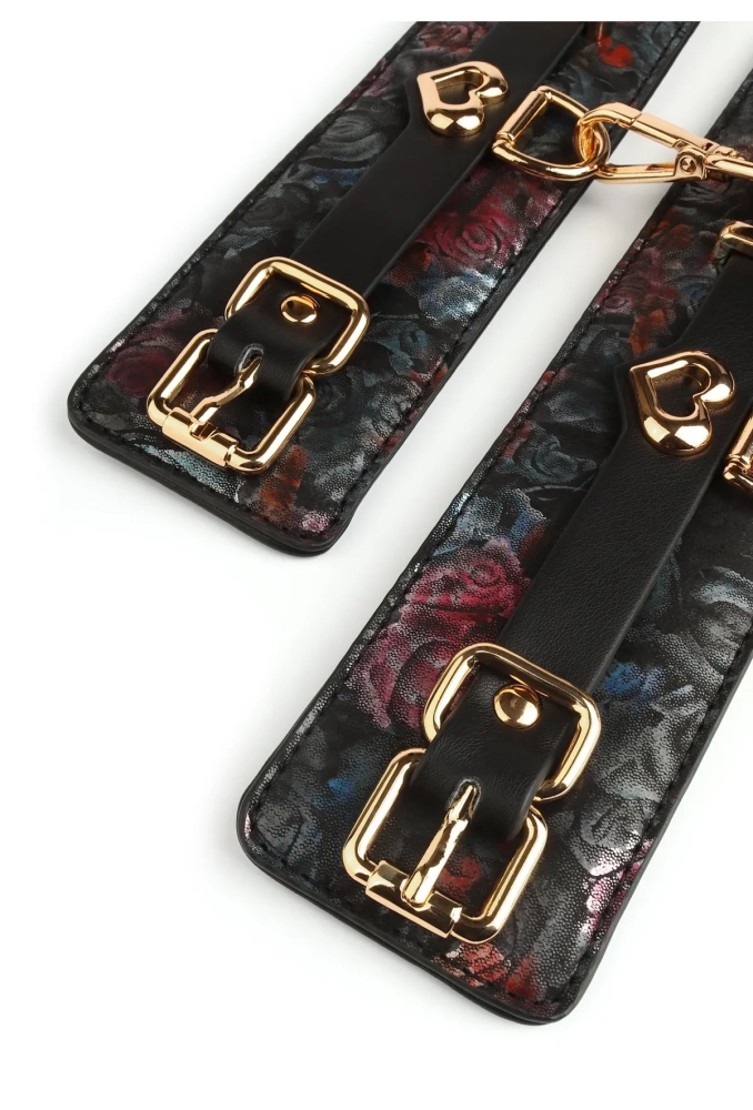 Geisha Floral Jacquard Wrist Cuffs - kajdanki na ręce 5.webp