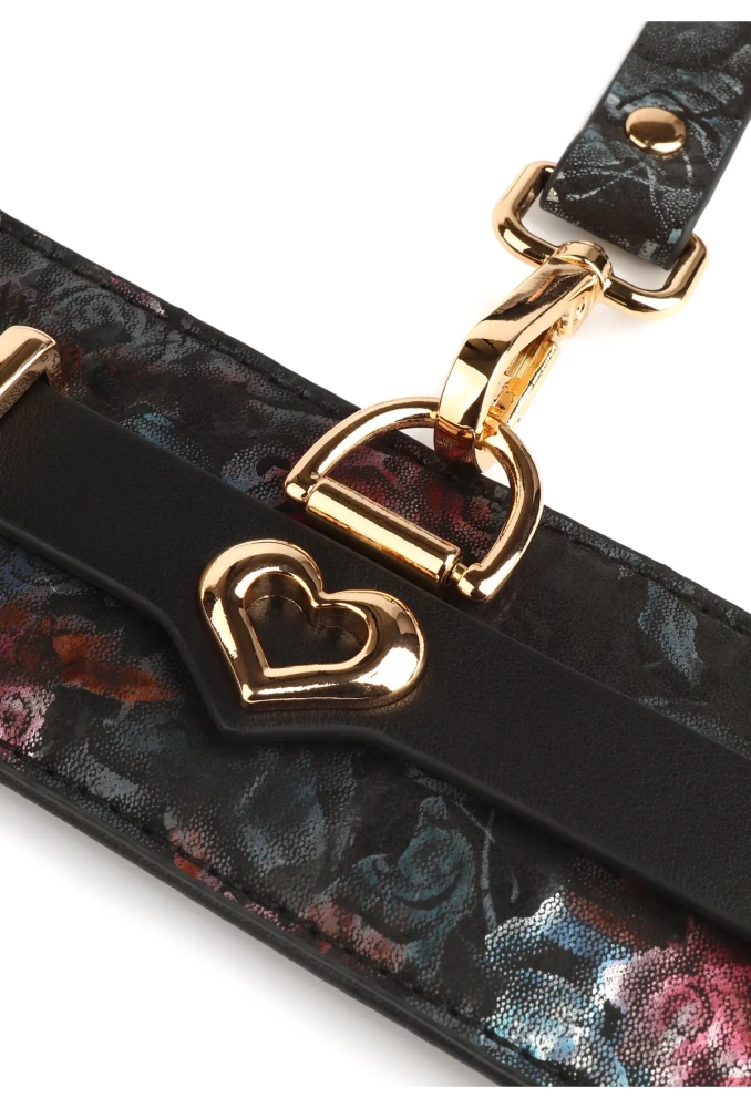 Geisha Floral Jacquard Wrist Cuffs - kajdanki na ręce 4.webp