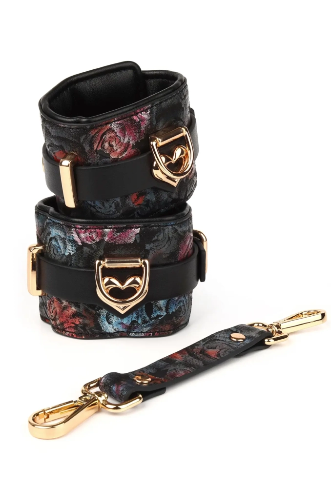 Geisha Floral Jacquard Wrist Cuffs - kajdanki na ręce 2.webp