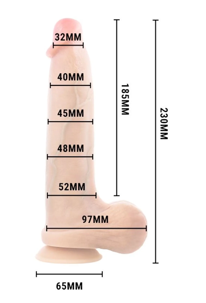 Mr.Intense Bruce L Dildo 23 cm - dildo z płynnego silikonu 3.webp