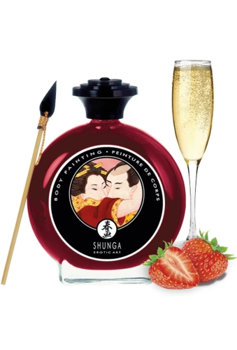 SHUNGA Body Painting Strawberry Wine - czekolada do pisania po ciele