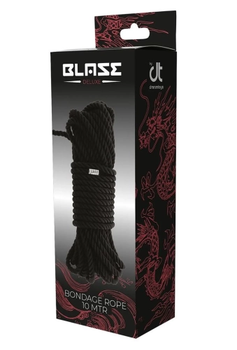 Blaze Deluxe Bondage Rope 10m Black - czarna lina do bondage 10 m