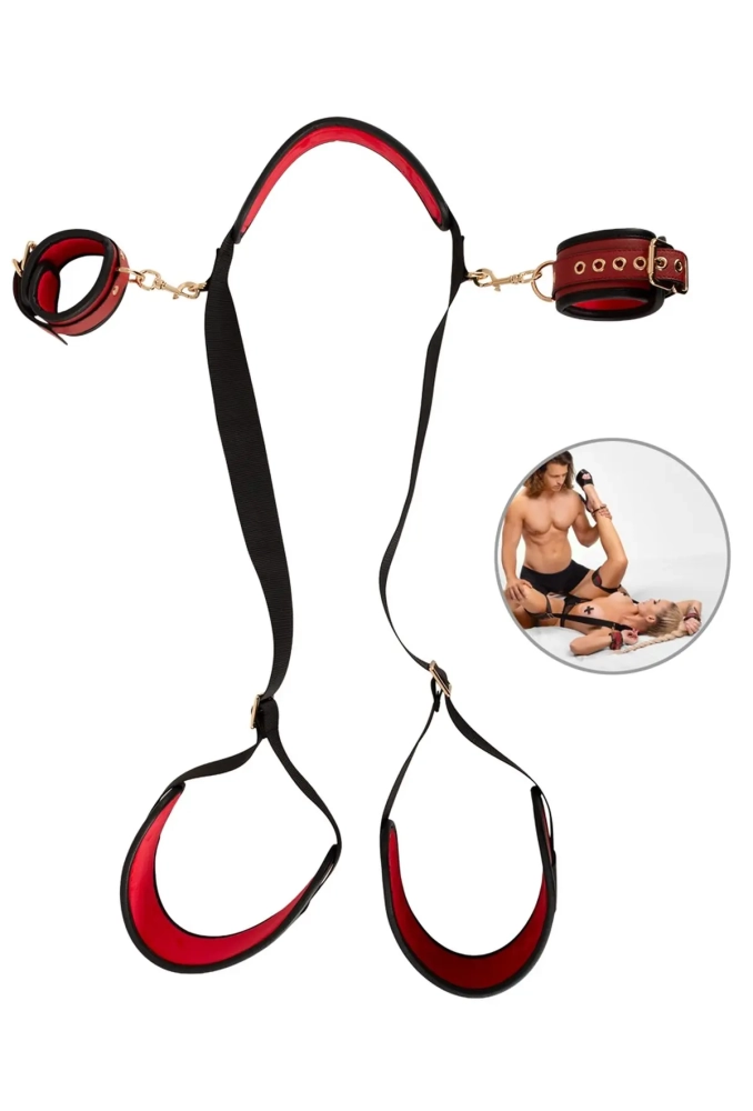 Bad Kitty NeckThigh Restraint Set - kajdanki na uda i ręce 6.webp