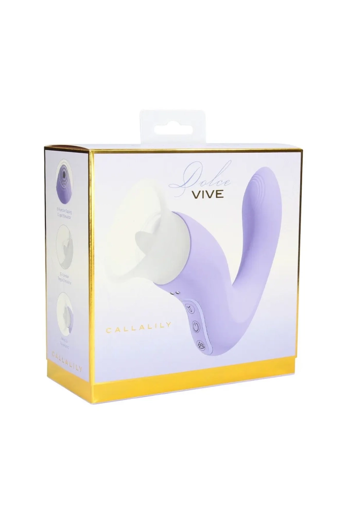 Dolce Vive Calla Lily - Stymulator punktu G, sromu i piersi z funkcją ssania oraz języczkiem.webp