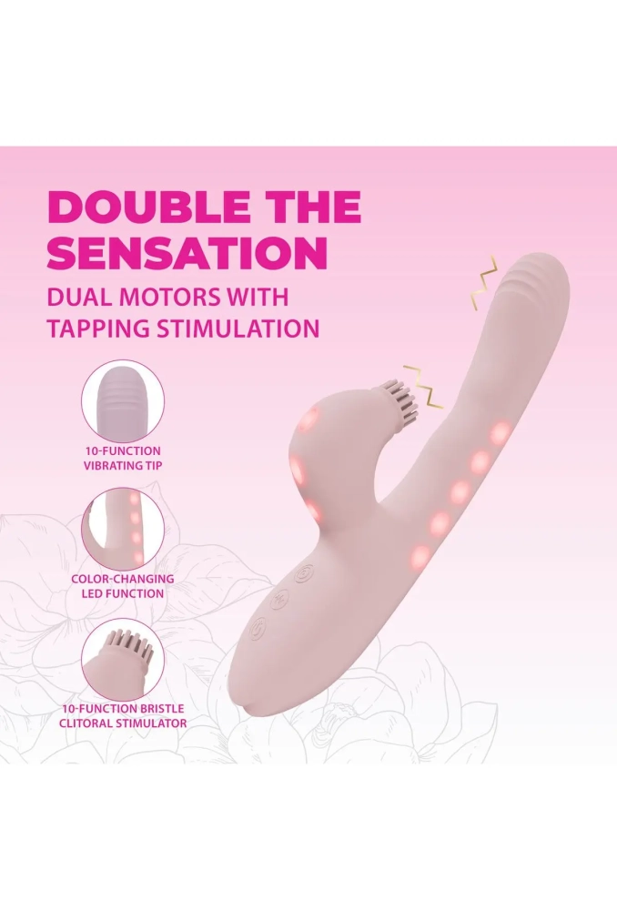 Dolce Vive Andria Pink - Wibrujący stymulator łechtaczki z funkcją stymulacji pulsacyjnej i podświetleniem LED 3.webp