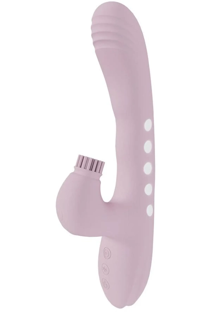 Dolce Vive Andria Pink - Wibrujący stymulator łechtaczki z funkcją stymulacji pulsacyjnej i podświetleniem LED 4.webp