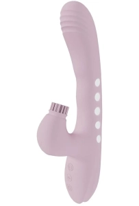 Dolce Vive Andria Pink - Wibrujący stymulator łechtaczki z funkcją stymulacji pulsacyjnej i podświetleniem LED